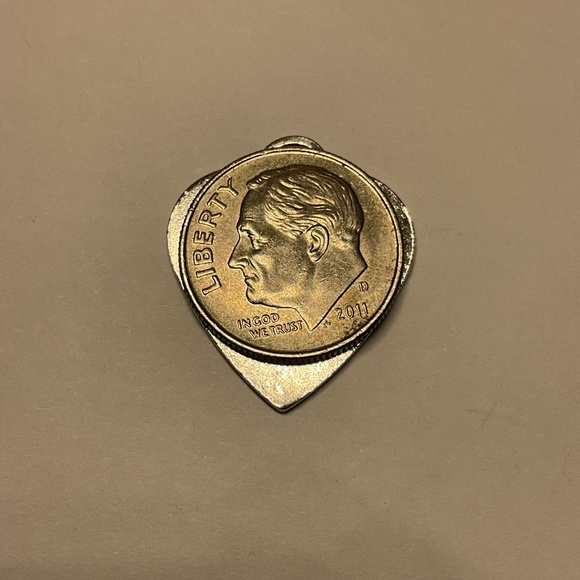 Vintage Sterling Silver Solid Plain Heart ❤️ Tag Charm / Pendant. 1 inch high - Picture 3 of 5